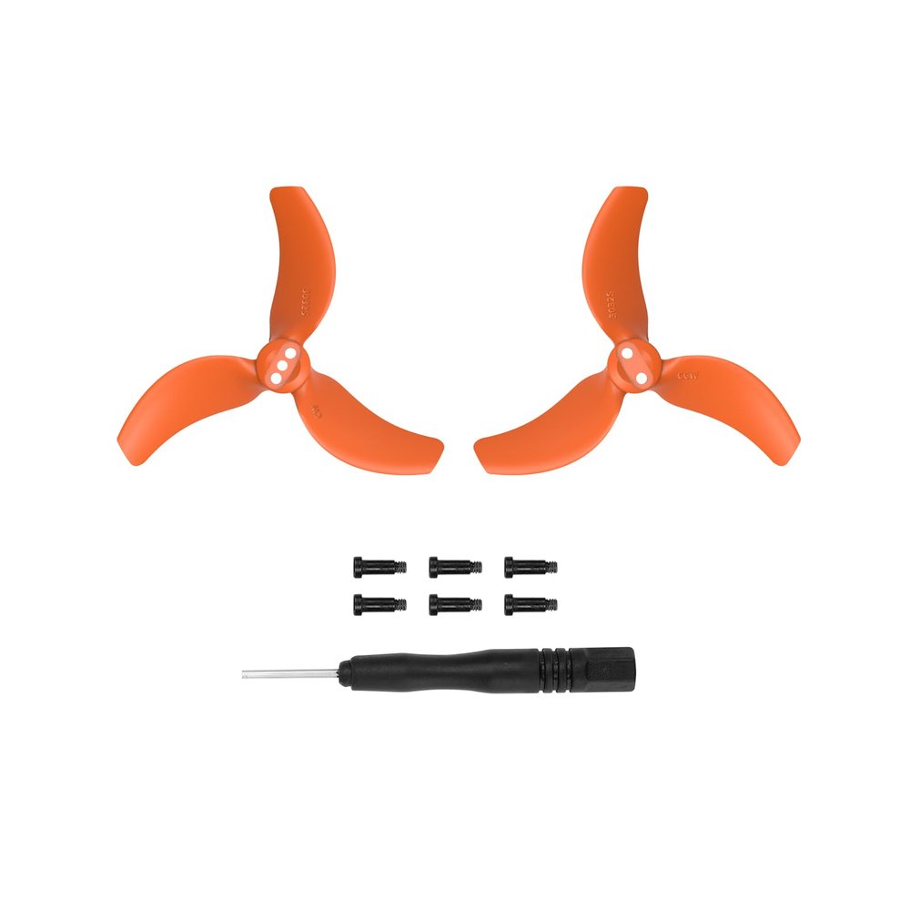 Drone Propellers Replacement for DJI Avata 2,Drone Props Propeller Wings with Screws & Screwdriver (one Pair Orange)