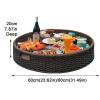 FJYAWEN Floating Pool Tray Round Floating Table Bar Float Lounge Refreshment Swimming Pool Floats for Food Drinks,A-80cm view 3