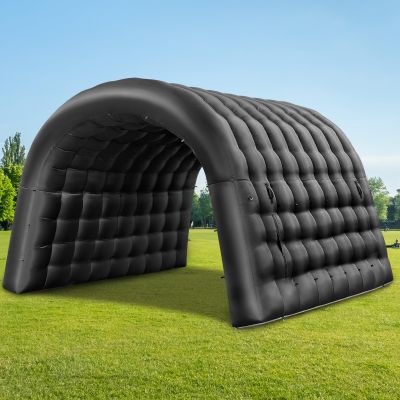 OZIS 10FT Inflatable Tunnel Entrance Sport Tunnel with 250W Blower Inflatable Entryway for Business Advertising Event Exhibition Promotion(Black,10x10x9ft)