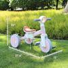 LOL-FUN 4 in 1 Toddler Balance Bike for 1-4 Years Old Boys Girls Gift - Bundle Pink & Blue view 4