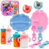 Baby Doll Accessories Magic Bottle set Magic Disappearing Milk Juice Bottles Sippy Cups with Pacifiers Bowl Spoons, Doll Bottle Toys Feeding Pretend Playset for Kids Girls Ages 3+ (Small set(10pcs)) view 1