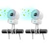 2 Pack Multifunctional Portable Stroller Fan 4 Speed 6600rpm High Speed Usb Rechargeable Personal Mini Handheld Fan Extended Tripod For Desktop Winding Kids Bed Treadmill Bike Golf Cart Outdoor Travel view 1
