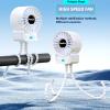 2 Pack Multifunctional Portable Stroller Fan 4 Speed 6600rpm High Speed Usb Rechargeable Personal Mini Handheld Fan Extended Tripod For Desktop Winding Kids Bed Treadmill Bike Golf Cart Outdoor Travel view 2