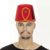 Aislor 2Pcs Egyptian Hat Red Fez Hat Tassel Turkish Hat Moroccan Hat Bellhop Cap for Halloween Cosplay Costume Red One Size view 2