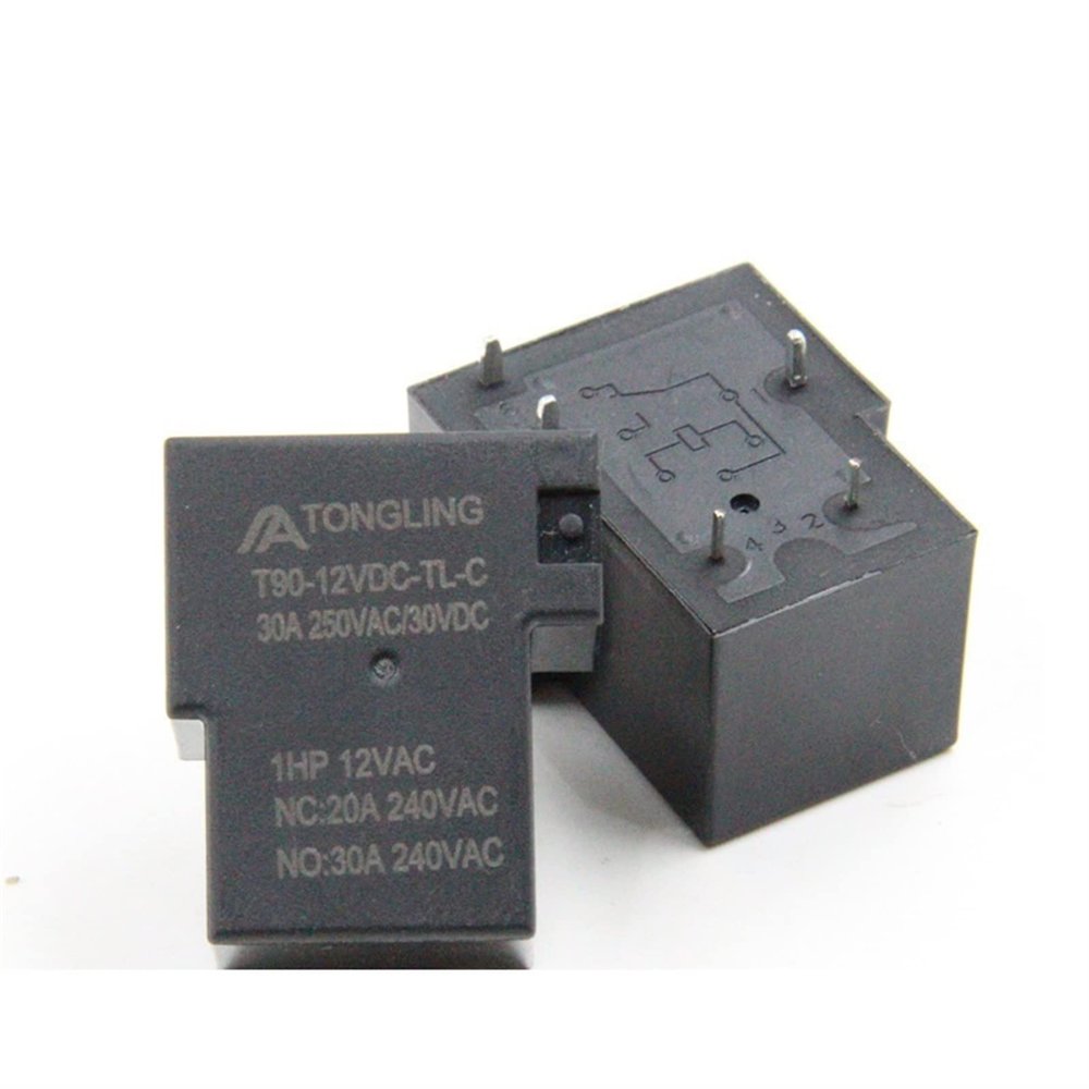 VUBBJCRS 2P T90 Relay 12V Coil JQX-15F 5-pin 30A Conversion Type SLA-12VDC-SL-C (Size : 5VDC)