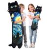Mewaii Long Cat Plush 5 Sizes, 120% Extra Filling Giant Plushness Kids Body Pillow, Kawaii Cute Black Starry Cat Stuffed Animals Plushies, Big Long Body Pillow Plush Gift for Girls 20 view 1
