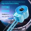 2 Pack Multifunctional Portable Stroller Fan 4 Speed 6600rpm High Speed Usb Rechargeable Personal Mini Handheld Fan Extended Tripod for Desktop Winding Kids Bed Treadmill Bike Golf Cart Outdoor Travel view 4
