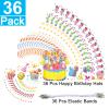 AUGTHEEP 36 Pack Birthday Crowns for Kids Classroom - Watercolor Paper Party Hats for Students Classroom School VBS Party Supplies view 2