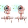2 Pack Multifunctional Portable Stroller Fan 4 Speed 6600rpm High Speed Usb Rechargeable Personal Mini Handheld Fan Extended Tripod For Desktop Winding Kids Bed Treadmill Bike Golf Cart Outdoor Travel view 1