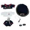niannyyhouse Hat Tie Coat Shirt Strap Pants Shoes Red Black Uniform Outfit 20cm 8in Plush Doll Clothes view 1