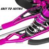 RCHuiWow RC Alloy Front Upper Suspension Arms Upgrades Part for 1/8 Kraton 6S BLX,Outcast 6S BLX,Talion 6S BLX, Notorious 6S BLX,Aluminium Front Upper A Arms w/Pivot Balls,2pcs,Pink view 4