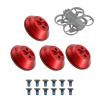 Kimyoaee Avata 2 Protective Motor Cap for DJI Avata 2 FPV RC Camera Drone, 4pcs Dustproof,Waterproof,Scratchproof Aluminum Cover - Red view 1