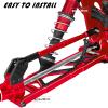 RCHuiWow RC Rear Suspension Arms Upgrades Part for 1/8 Kraton 6S BLX,Outcast 6S BLX,Talion 6S BLX, Notorious 6S BLX,Alloy Aluminium Rear A Arms,2pcs,Red view 4