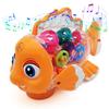Tipmant Cute Electric Fish Toy Electronic Goldfish Animal Vehicle Car Auto Driving, Transparent Gears, Music, Luminous Lights, Baby Toddler Kids Birthday Gifts view 1