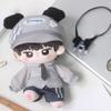 niannyyhouse 20cm Plush Doll Clothes Hat Shirt Tie Vest Pants Backpacks Shoes Puppy Outfit 8in Doll Dress Up view 3