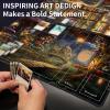 EDGFRTOIO Card Playmat 70 x 40 cm Game Mats Tabletop Magic for MTG/TCG Cards, Trading Card Game Playing Stitched Commander Deck Gaming Desk Duel Mat Card Gameplay Mats, Enchanted Library view 2