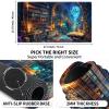 EDGFRTOIO Card Playmat 70 x 40 cm Game Mats Tabletop Magic for MTG/TCG Cards, Trading Card Game Playing Stitched Commander Deck Gaming Desk Duel Mat Card Gameplay Mats, Enchanted Library view 3
