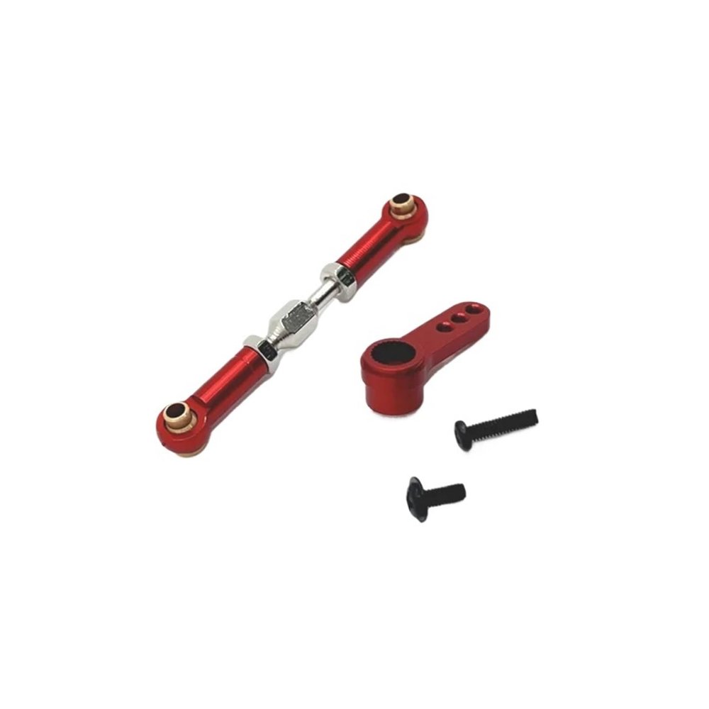 CVNKTYB Steering Linkage Servo Link Metal Upgrade Steering Rod Steering Arm MJX16207 16208 16209 16210 H16 116 RC Car Parts Direction Pull Rod Steering Pull (Color : Red)