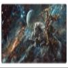 EDGFRTOIO Card Playmat 70 x 40 cm Game Mats Tabletop Magic for MTG/TCG Cards, Trading Card Game Playing Stitched Commander Deck Gaming Desk Duel Mat Card Gameplay Mats, Warrior Riding in Space view 1