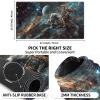 EDGFRTOIO Card Playmat 70 x 40 cm Game Mats Tabletop Magic for MTG/TCG Cards, Trading Card Game Playing Stitched Commander Deck Gaming Desk Duel Mat Card Gameplay Mats, Warrior Riding in Space view 3