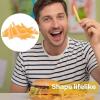 Zhanmai 80 Pieces Fake French Fries Play Food Simulation Artificial Food French Fries PVC Kitchen Toy Decoration Lifelike Tools Restaurant Window Display Party Tricky view 3