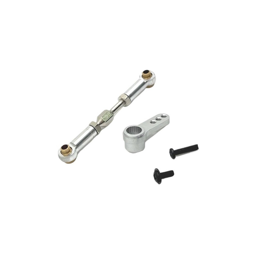 CVNKTYB Steering Linkage Servo Link Metal Upgrade Steering Rod Steering Arm MJX16207 16208 16209 16210 H16 116 RC Car Parts Direction Pull Rod Steering Pull (Color : Silver)