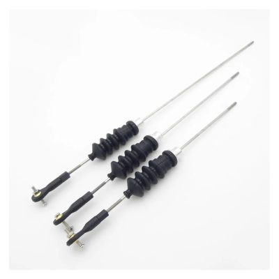 1set M2 Ball Head Tie Rod End + Rubber Bellows Radio Box Seals + Servo Push Pull Rod for RC Boat Marine Tug Fishing Boat (Color : Rod Length 200mm)