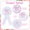 Serencatcher Wildflower Baby Shower Decorations Girl, Wild Flower Mom to Be Maternity Sash Mom Dad to Be Pin Flower Crown Headband for Baby in Bloom a Little Wildflower is on The Way Boho Baby Shower view 3