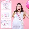 Serencatcher Wildflower Baby Shower Decorations Girl, Wild Flower Mom to Be Maternity Sash Mom Dad to Be Pin Flower Crown Headband for Baby in Bloom a Little Wildflower is on The Way Boho Baby Shower view 4