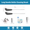 16 inches Long Handle Black Bottle Cleaning Brushes - Perfect for Baby Bottles, Sports Bottles, Glassware, Mugs, Jars, and Stemware (2-pc) view 2