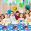 Airplane Birthday Party Tablecloth 54'' x 108'' Airplane Aircraft Table Covers for Aviation Theme Boys Baby Shower 1st 2nd 3rd 4th Birthday Party Table Supplies Decorations view 4