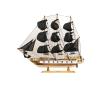 HYTTER Sailboat Model Tabletop Ornament Creative Hand-Carved Office Home Decor Souvenir Veterans Graduation Season Black Sail 50CM view 1