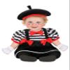 Fun Costumes Infant's Premium Curious Mime Costume, Dress Set for Halloween, 0/3 Months view 1