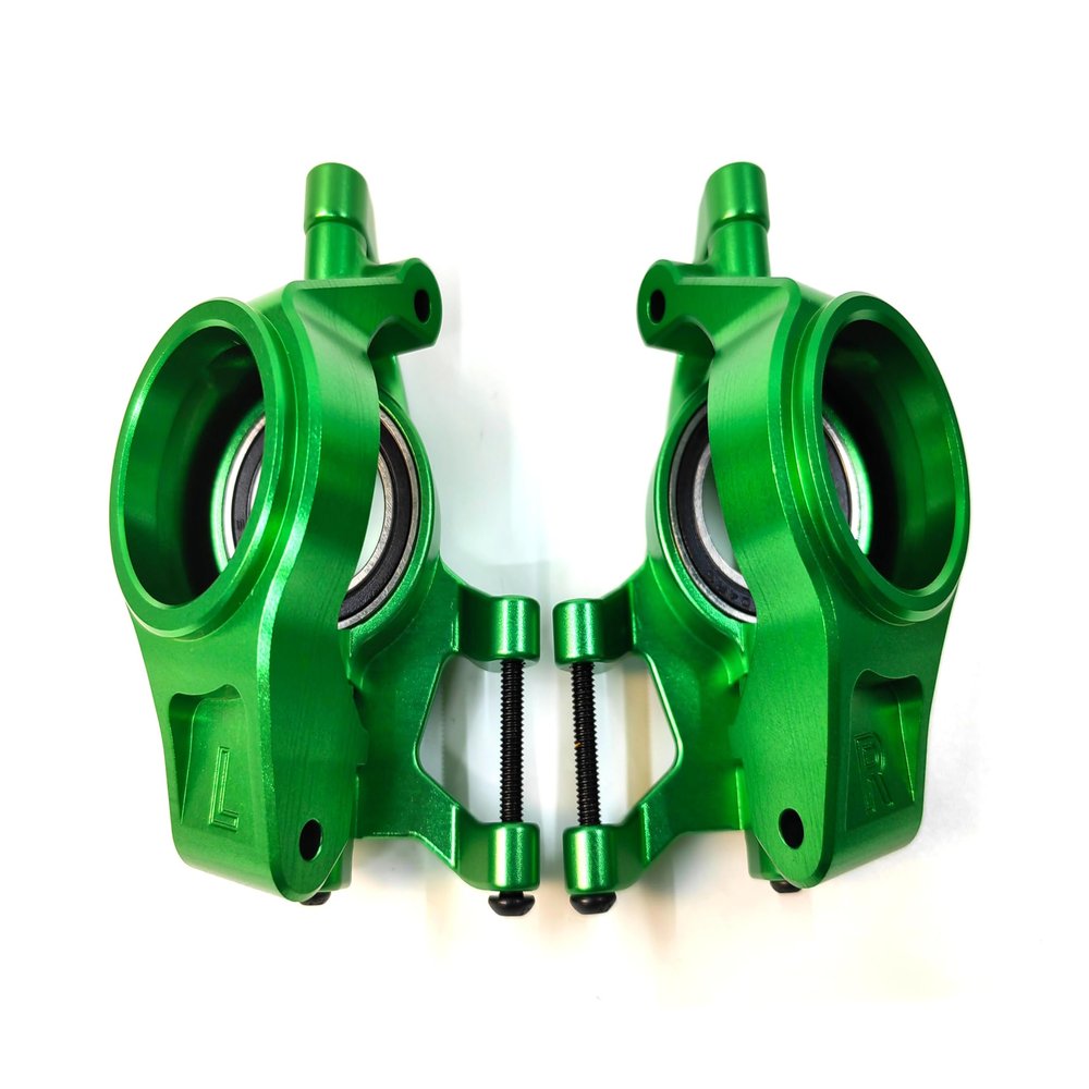 KEBEILEE CNC 7075#Aluminum Front Steering Blocks & C hub for TRAXXAS XRT 1/6 (Green)
