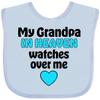 inktastic My Grandpa in Heaven Watches over Me Baby Bib Light Blue 43af2 view 1