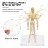 Baluue Action Figure Stand with Model Clear Toy Doll Holder Figurine Model Display RackYellow view 3