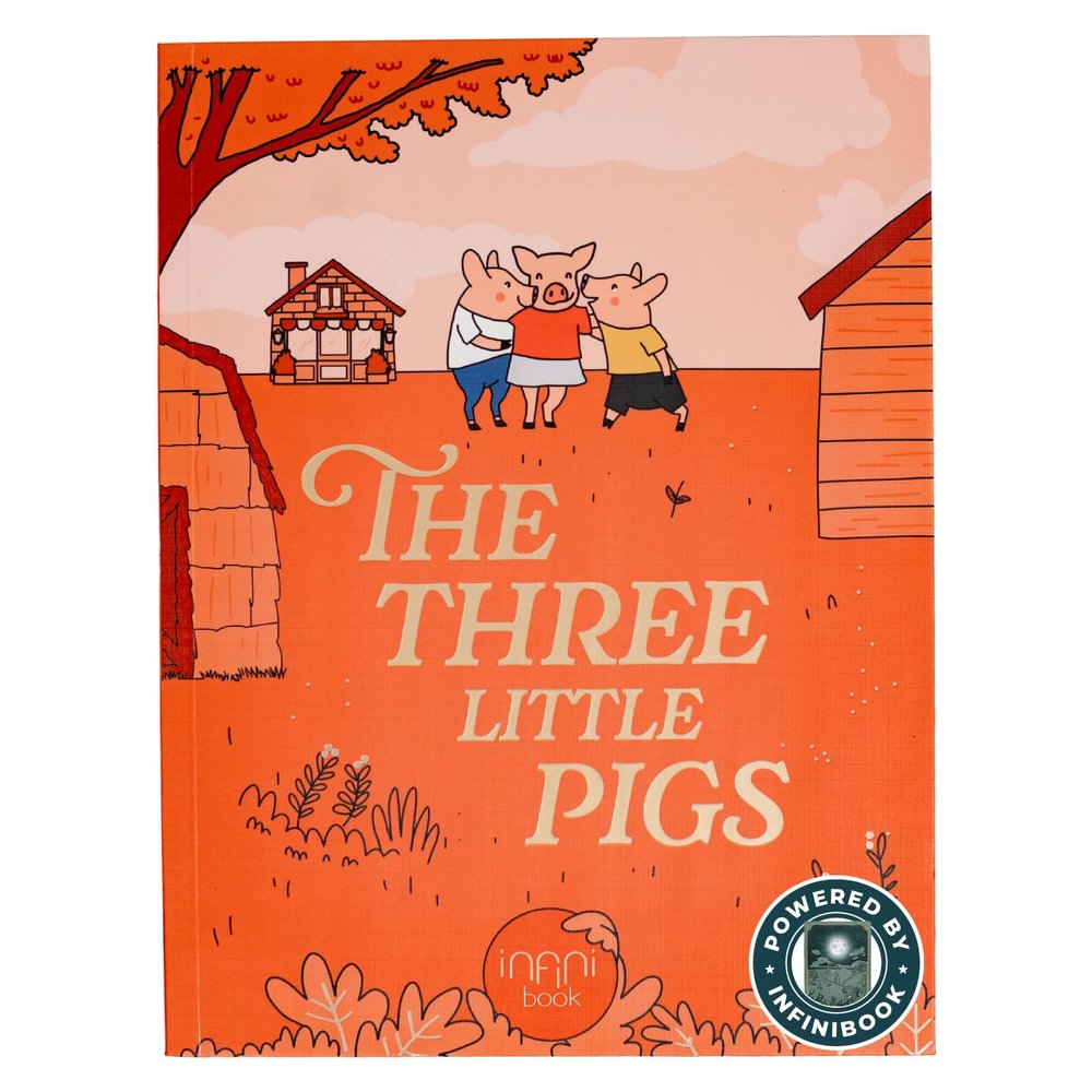 Calis Books The Three Little Pigs Infinibooklet - Interactive & Recordable Storybook with infinibook Reader for Kids, Learning Through Reading and Play