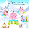 Hiwawind Updated Magnetic Blocks-Princess Castle, Creative Magnetic Building Blocks Toddler Toys, Birthday Gifts for Kids 3+ Years Old, STEM Montessori Sensory Toy for Boys & Girls Age 3-4 4-5 6-8 view 2