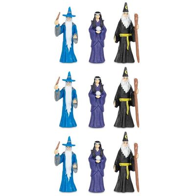 Accoutrements Archie McPhee Spellbinding Fun: Itty Bitty Wizards - Enchanting Miniatures for Magical Adventures Bag of Nine, Small