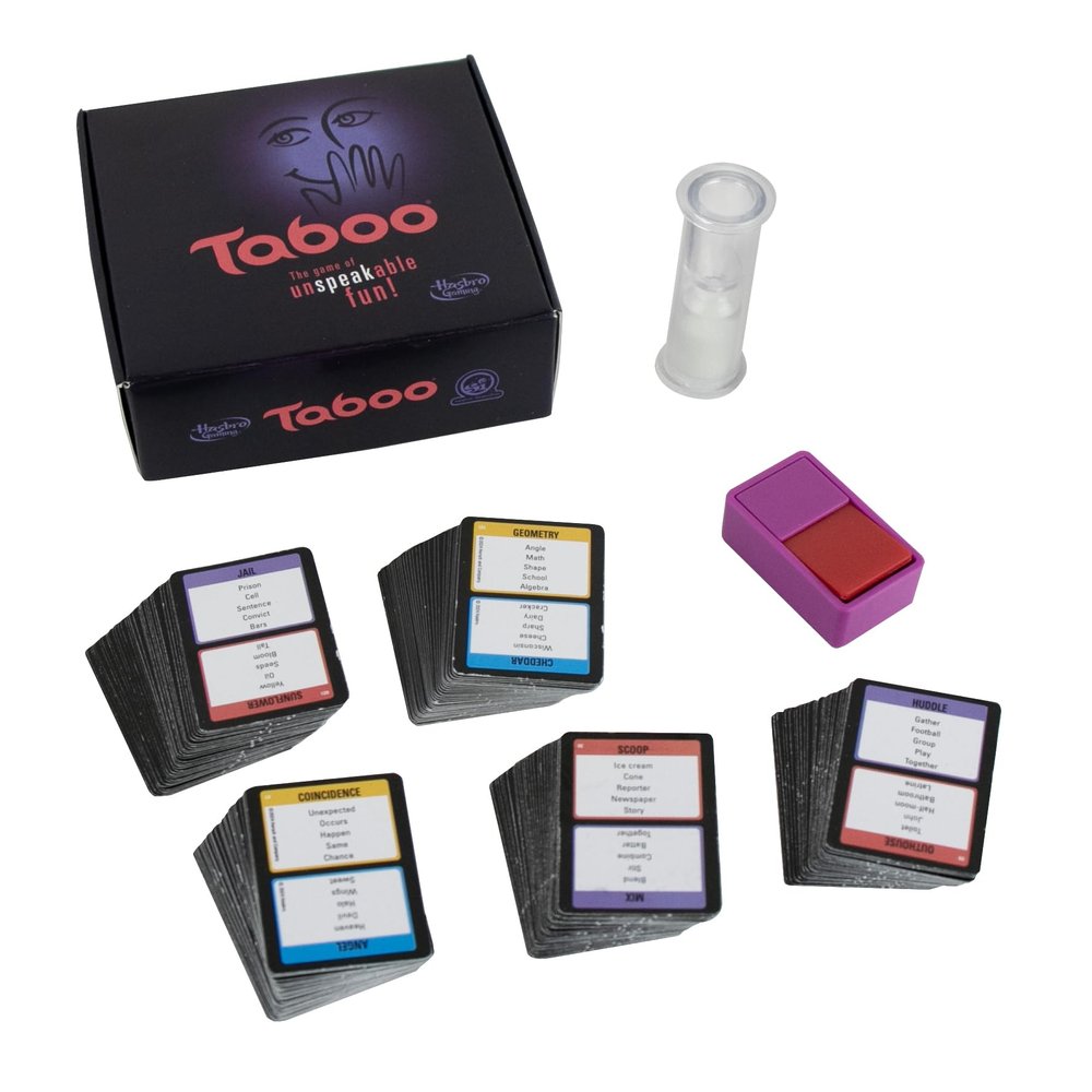 Worlds Smallest Taboo Miniature Compact Edition of The Classic Guessing Game, Portable Party Game for Kids, Teens & Adults (Ages 6+)