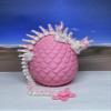 3D Printed Dragon with Dragon Egg, 12" Pink and White Cherry Blossom with Dragon Egg, Fidget ADHD Autism Toy D016 view 3