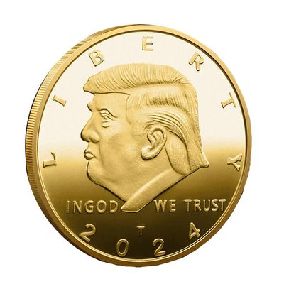 2024 Donald Trump Liberty Gold Plated Commemorative Tribute Coin