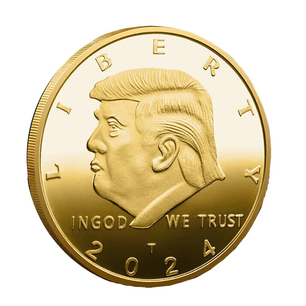 2024 Donald Trump Liberty Gold Plated Commemorative Tribute Coin