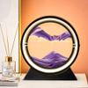 UNbit Moving Sand Art Desktop Ornament, Quicksand Painting Ornament 7/12inch Moving 3D Sand Art Picture Round Glass Hourglass Deep Sea Sandscape in Motion Display Flowing Sand Frame for Home Decor (Co view 1