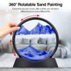 UNbit Moving Sand Art Desktop Ornament, Quicksand Painting Ornament 7/12inch Moving 3D Sand Art Picture Round Glass Hourglass Deep Sea Sandscape in Motion Display Flowing Sand Frame for Home Decor (Co view 4