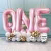 Pink Letter S Balloons, 40 Inch Pastel Pink Letter Balloons S Foil Mylar Helium Pink Letter Balloons for Birthday Party Supplies Anniversary Event Celebration Decorations Alphabet Pink S view 4