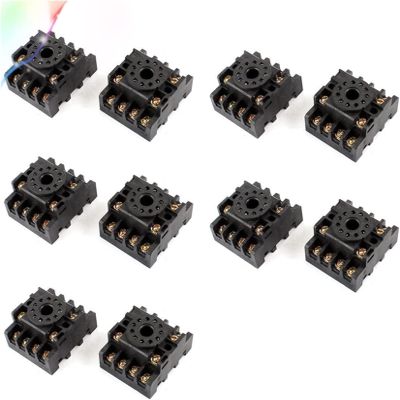POWTAXBJGD Relays Relay 10pcs PF113A 11-Pin 11P DIN Rail Mount Relay Base for JTX-3C