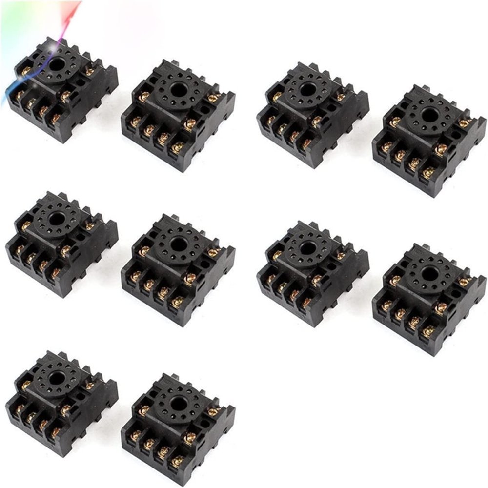 POWTAXBJGD Relays Relay 10pcs PF113A 11-Pin 11P DIN Rail Mount Relay Base for JTX-3C