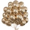 PartyWoo Metallic Gold Balloons 100pcs 12 Inch Chrome Gold Latex Helium Balloons for Wedding Christmas Birthday Graduation Baby Shower Retirement Bachelorette Tea Party Decorations Gold-G127 view 1