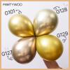 PartyWoo Metallic Gold Balloons 100pcs 12 Inch Chrome Gold Latex Helium Balloons for Wedding Christmas Birthday Graduation Baby Shower Retirement Bachelorette Tea Party Decorations Gold-G127 view 4